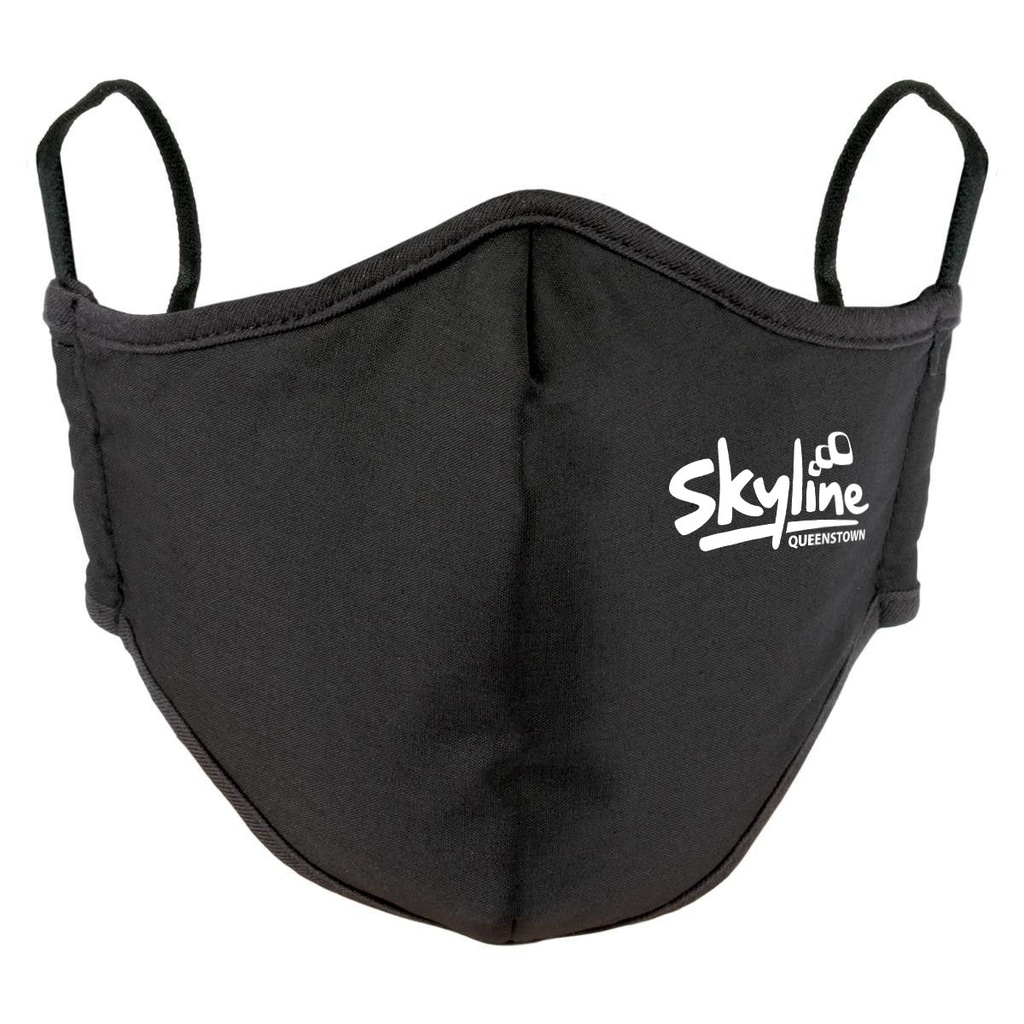 Skyline Reusable Face Mask- Black- PK 5
