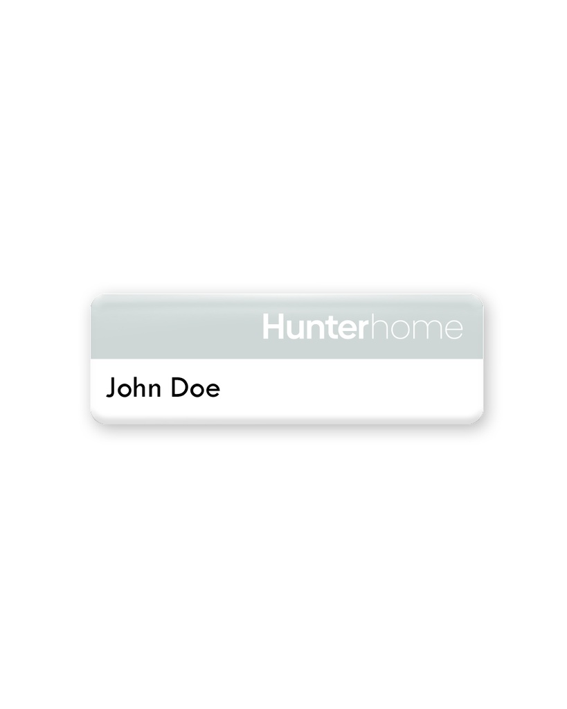 HunterHome Pin Name Badges- Sky