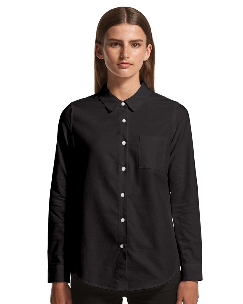 Unbranded Women's Oxford Long Sleeve Shirt - Black