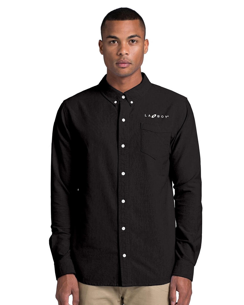Lazboy Men's Oxford Long Sleeve Shirt - Black