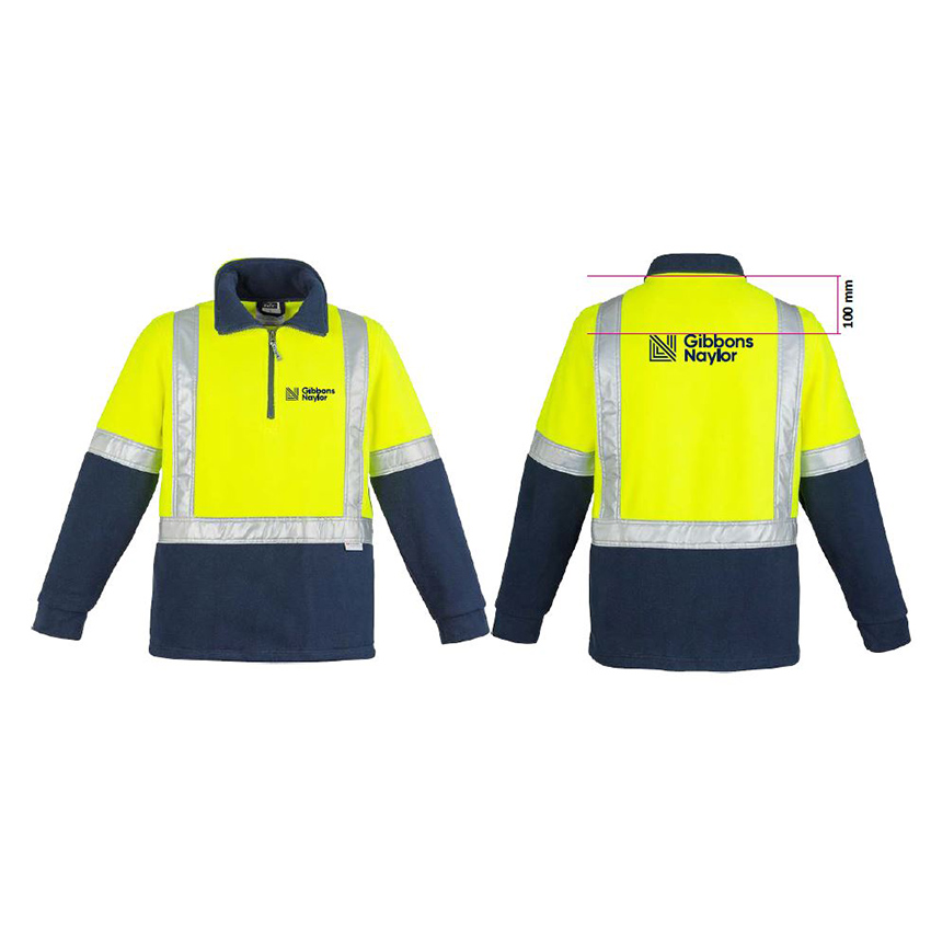 Gibbons Naylor Hi Vis Fleece - Yellow/Navy
