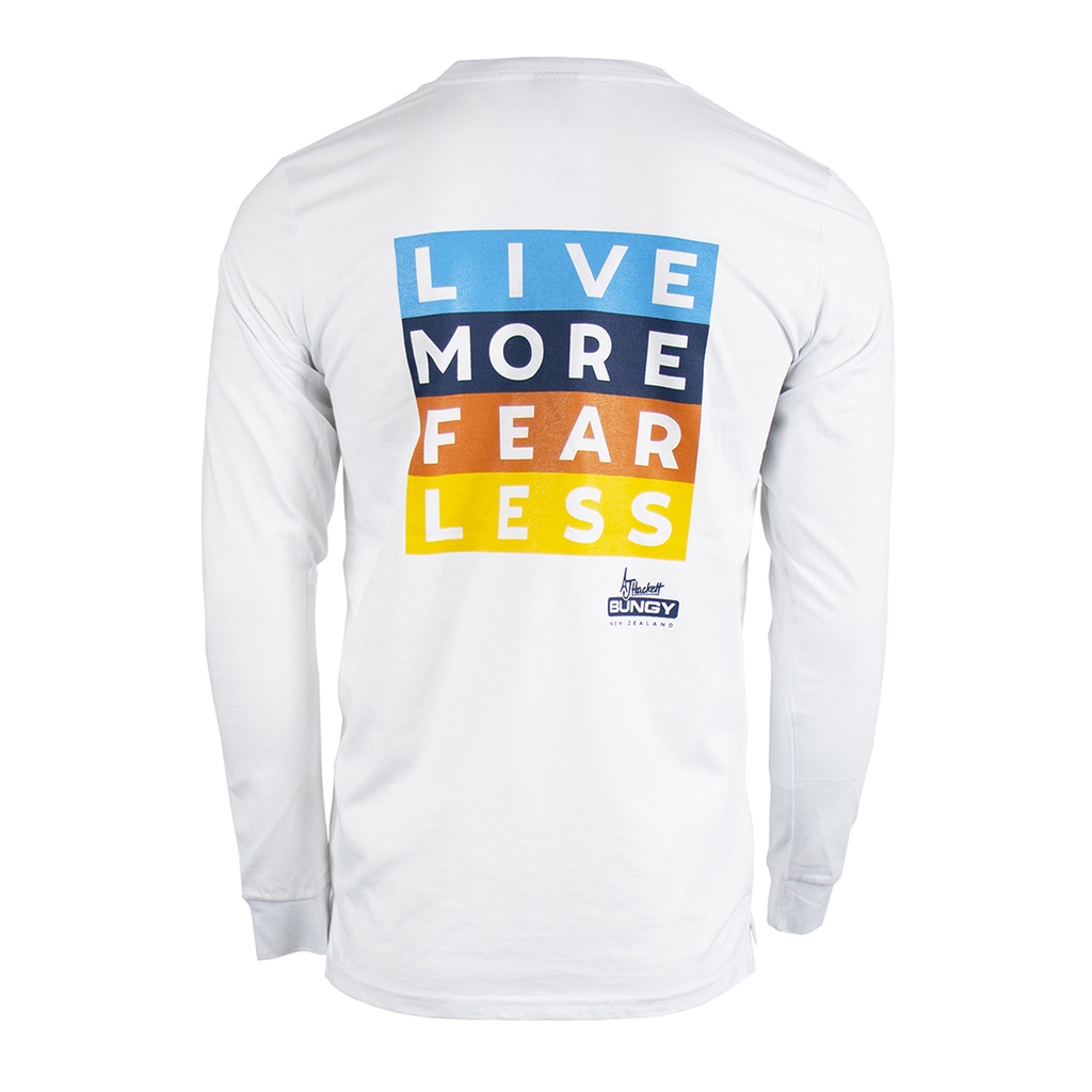 AJHB Loose Fit Long Sleeve LMFL Retro - White-