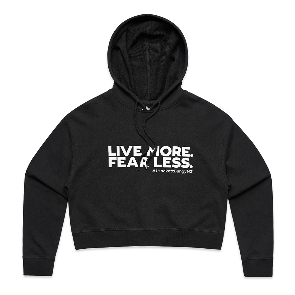 AJHB Womens Hoody Cropped LMFL - Black