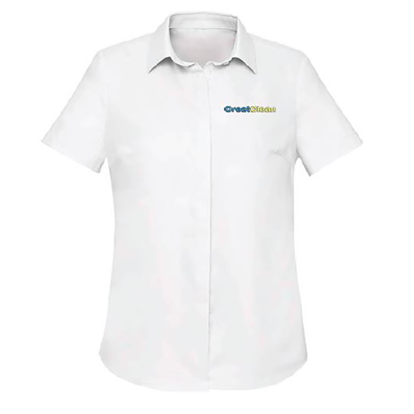 CrestClean Ladies Charlie SS Shirt - White