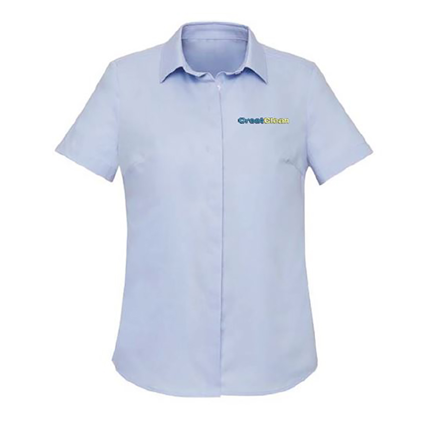 CrestClean Ladies Charlie SS Shirt - Blue