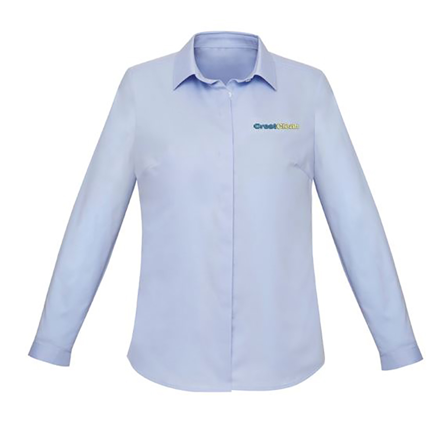 CrestClean Ladies Charlie LS Shirt - Blue