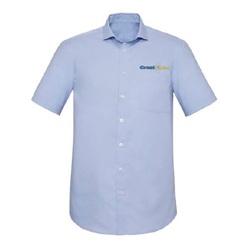 CrestClean Mens Charlie SS Shirt - Blue