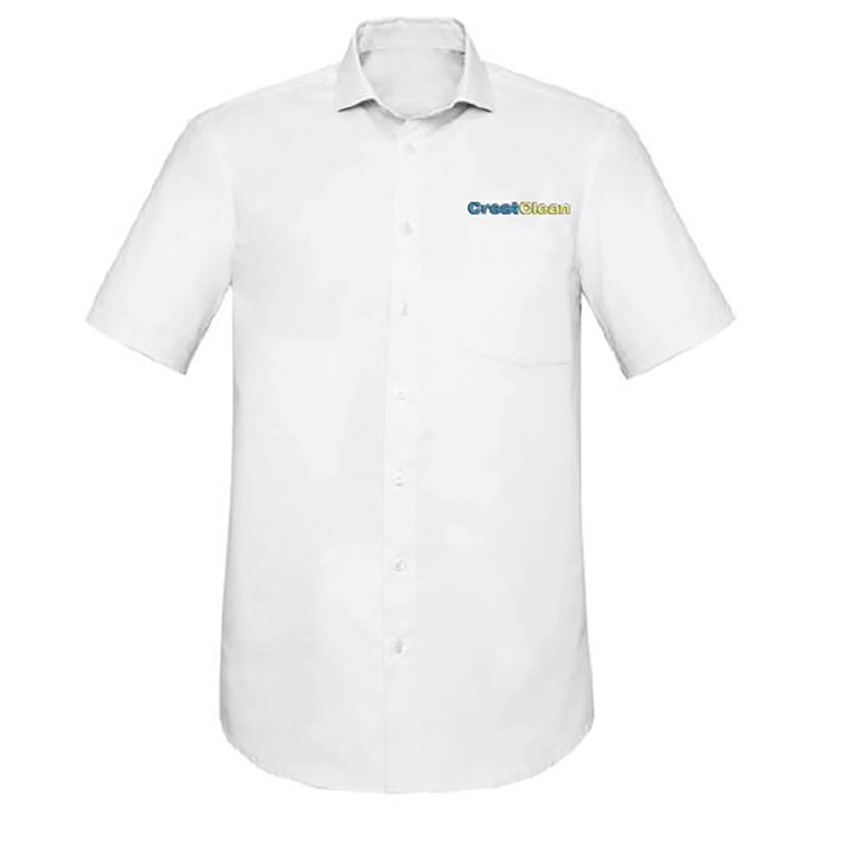 CrestClean Mens Charlie SS Shirt - White