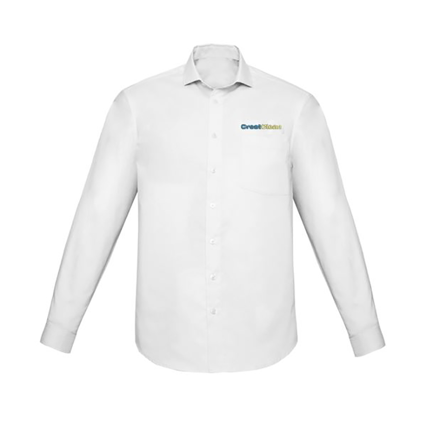CrestClean Mens Charlie LS Shirt - White