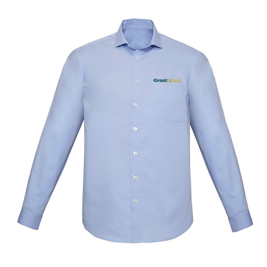 CrestClean Mens Charlie LS Shirt - Blue