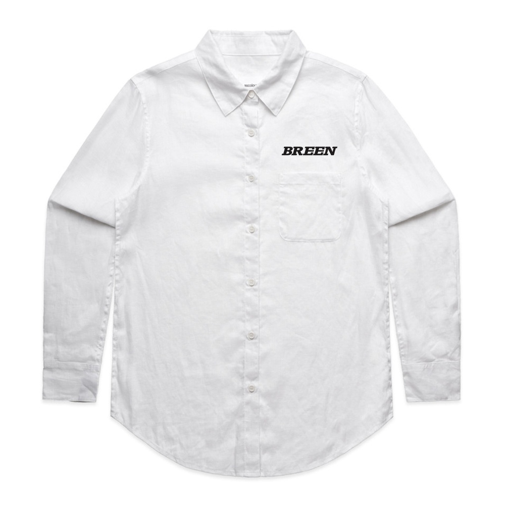 Breen Women's Linen Shirt – White