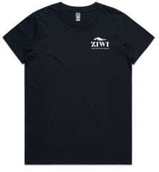 Ziwi Women's Maple Tee - Navy OLD LOGO