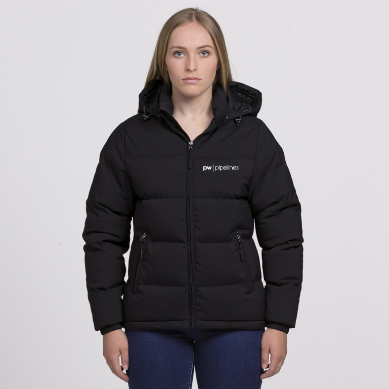 Pipelines Women's Edge Puffer Jacket - Black