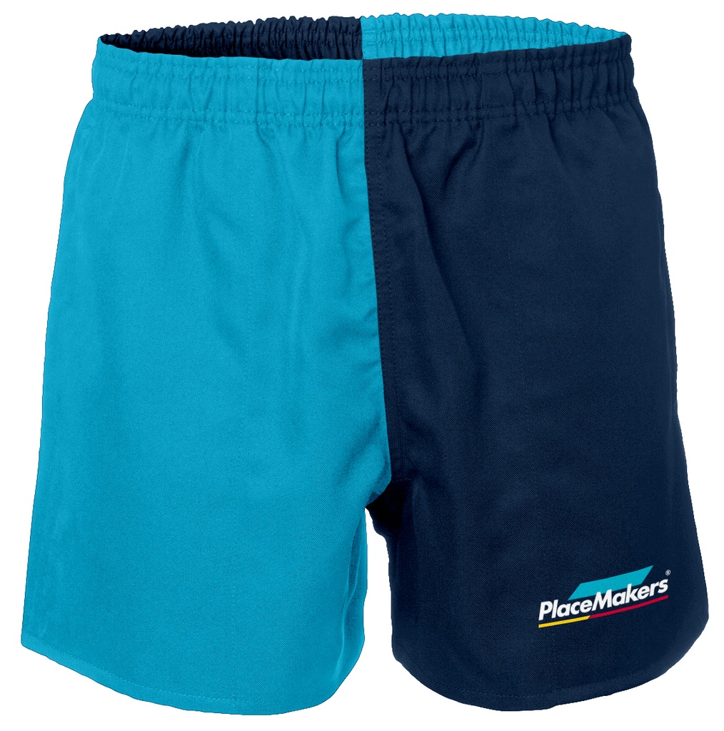 PM Harlequin Rugby Shorts - Navy / Light Blue