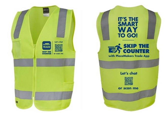 PlaceMakers Skip The Counter Hi Vis Vest