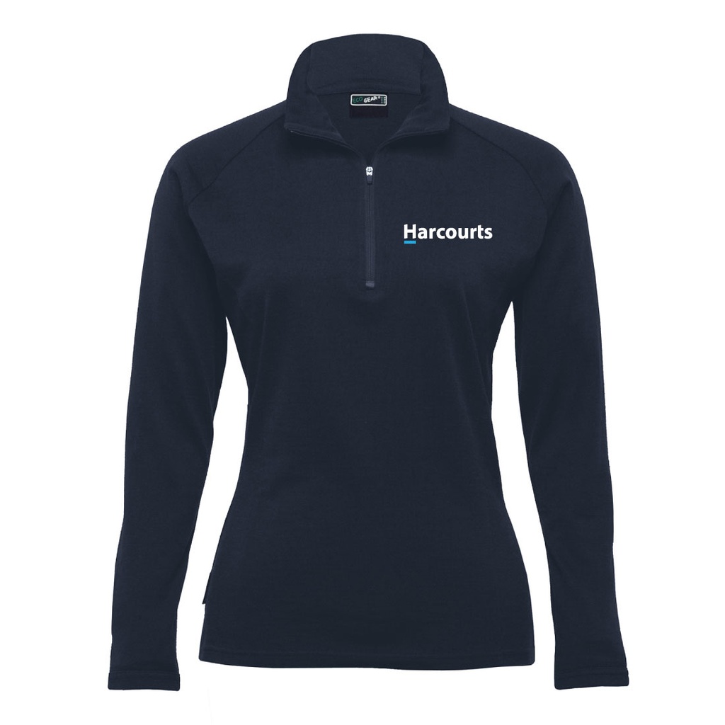 Harcourts 1/4 Zip Merino - Womens | Navy