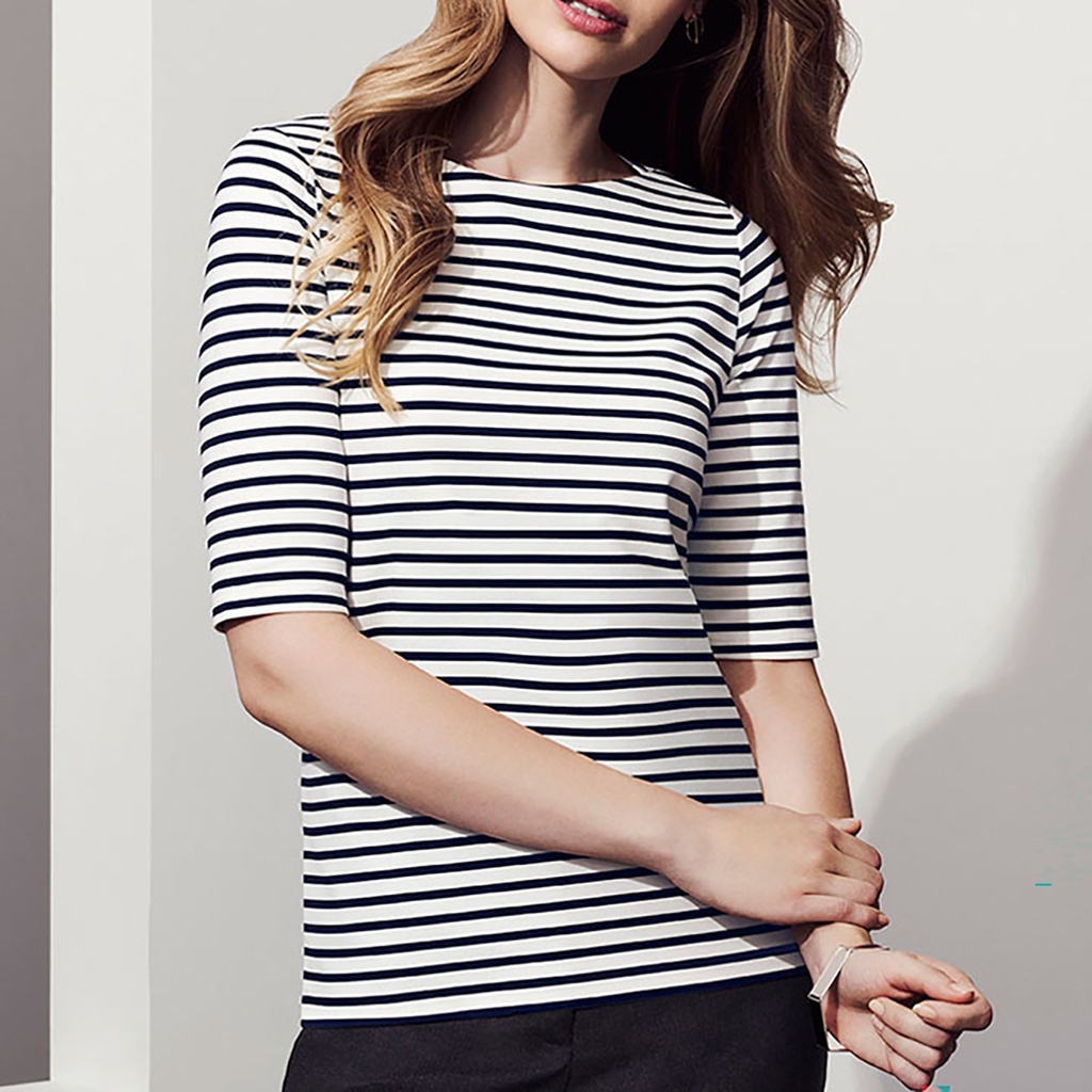 Harcourts Camille Top | Navy/Ivory