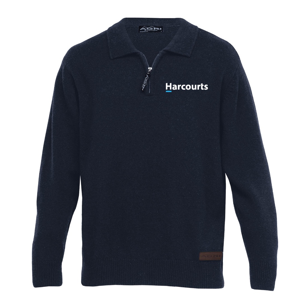 Harcourts 1/4 Zip Agri Station Jersey - Navy