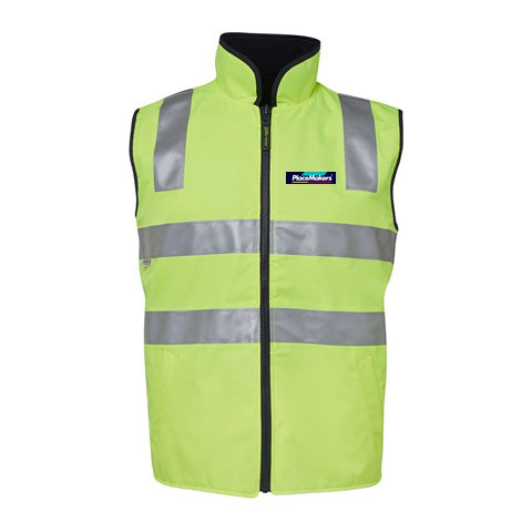PlaceMakers Hi Vis Fleece Lined Vest
