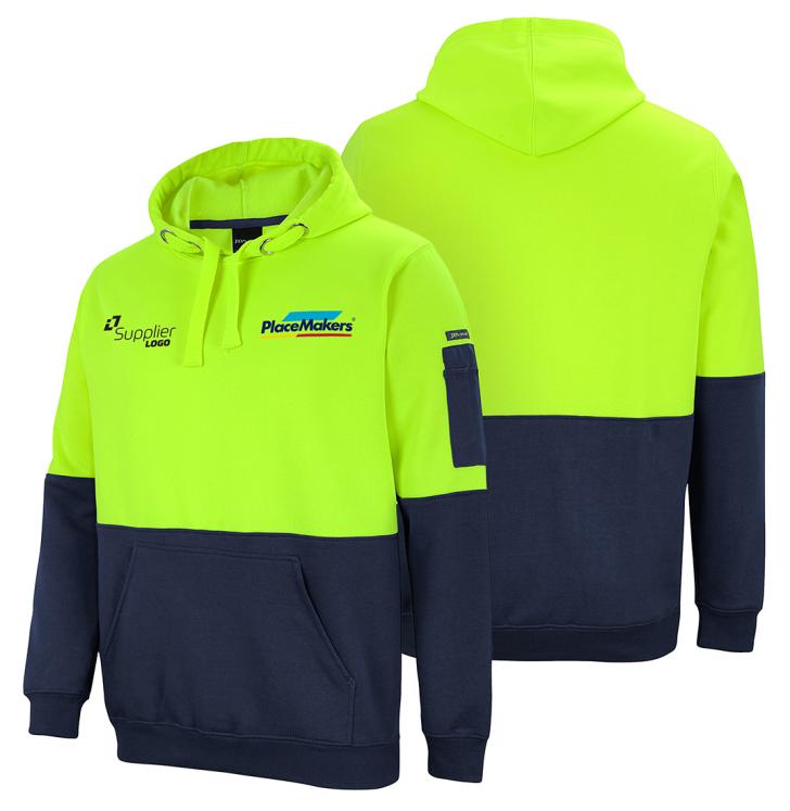 PlaceMakers Hi Vis Pullover Hoodie Co-Branded