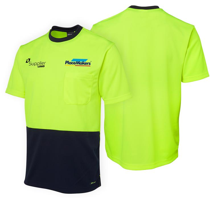 PlaceMakers Hi Vis Trad T-Shirt Co-Branded