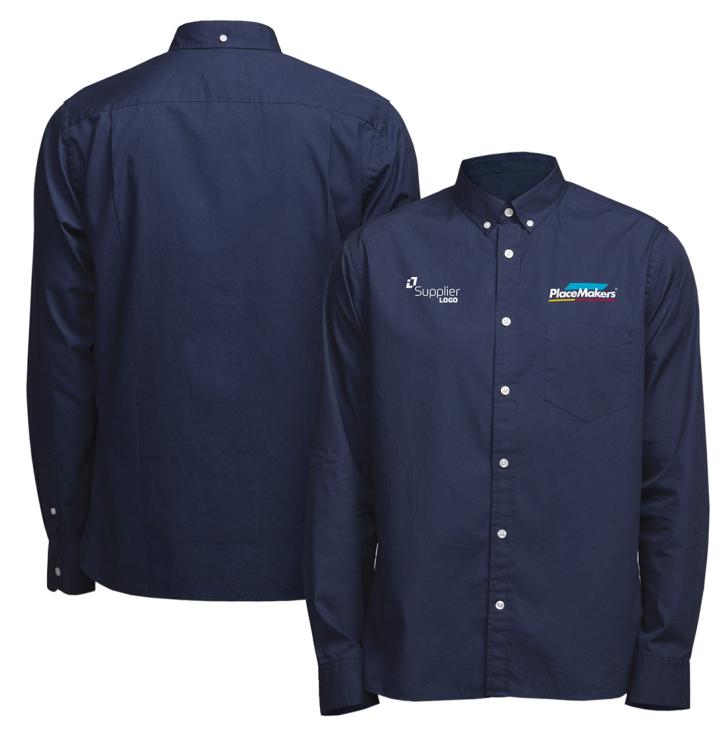 PlaceMakers Mens Restore Shirt - Navy Co-Branded