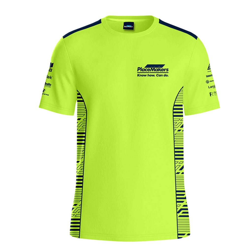 PM Safety DriFit Hi Vis Tee- Yellow/Navy 2026