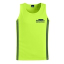 PM Safety DriFit Hi Vis Singlet - Yellow/Navy 2026