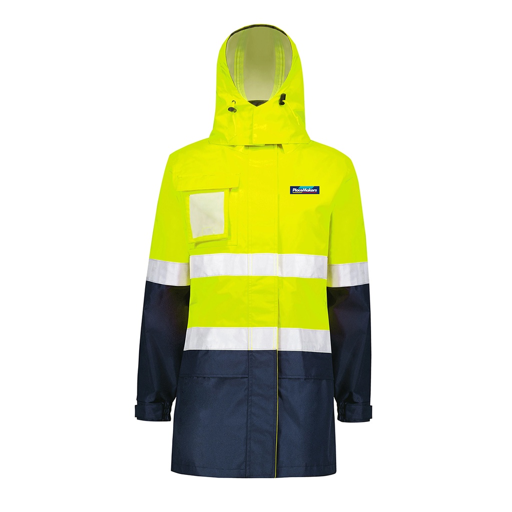 PlaceMakers Ladies Hi Vis Waterproof Jacket NEW