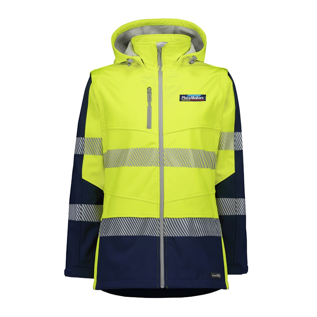 PlaceMakers HV Softshell Jacket - Ladies NEW