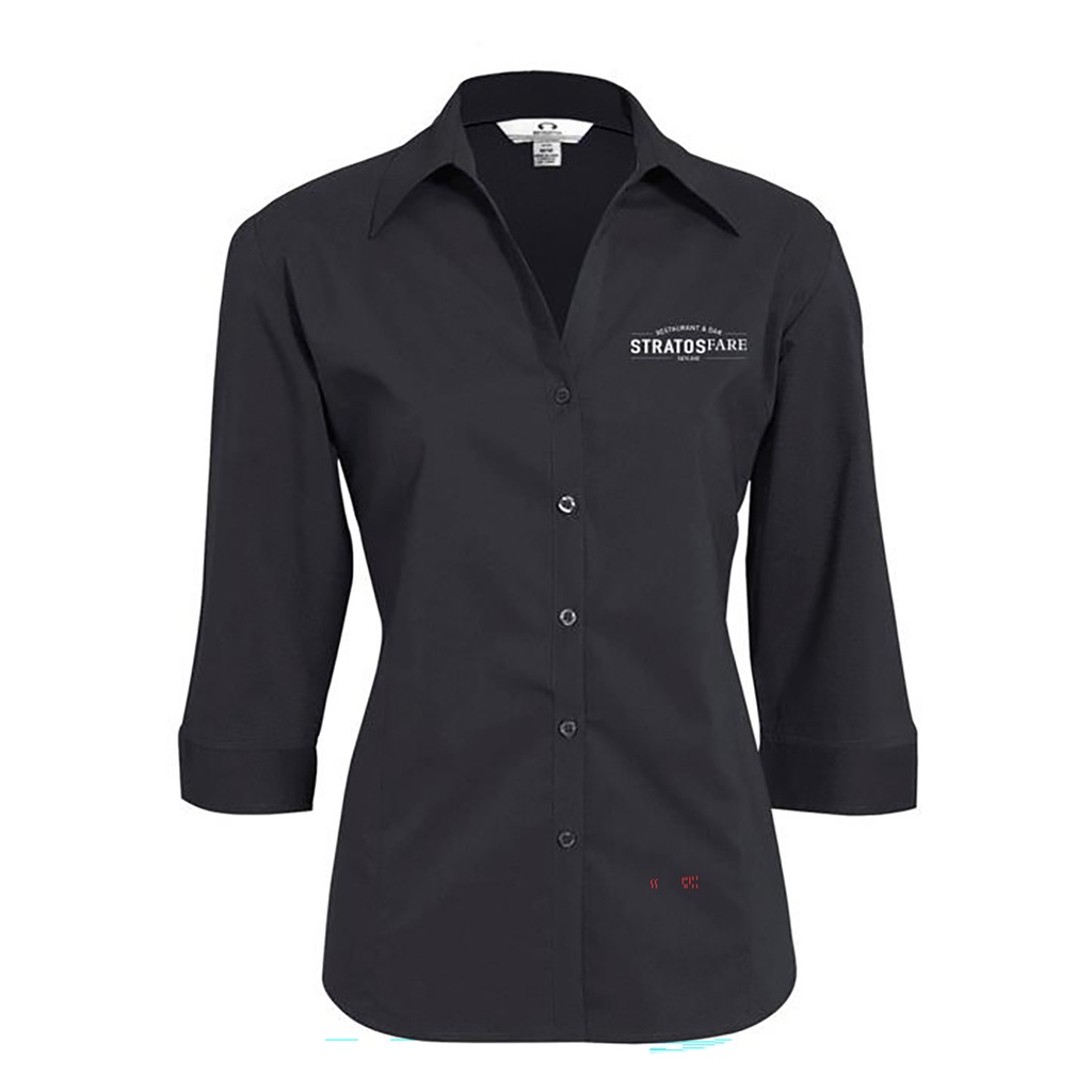 Stratosfare Ladies 3/4 Sleeve Shirt | Charcoal