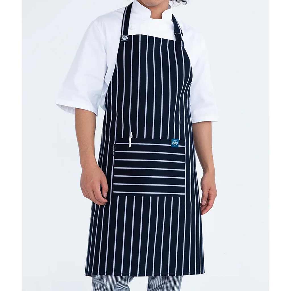 Skyline Striped Bib Apron