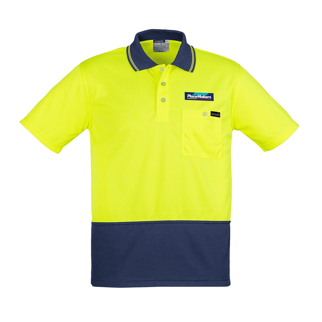 PlaceMakers HV S/S Polo Day Only NEW