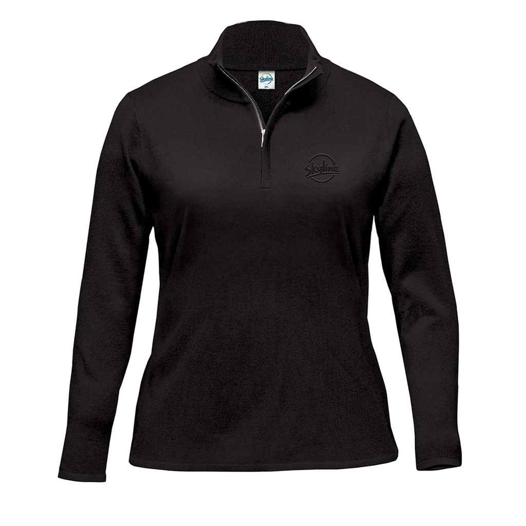 Skyline Ladies 1/4 Zip Merino | Black