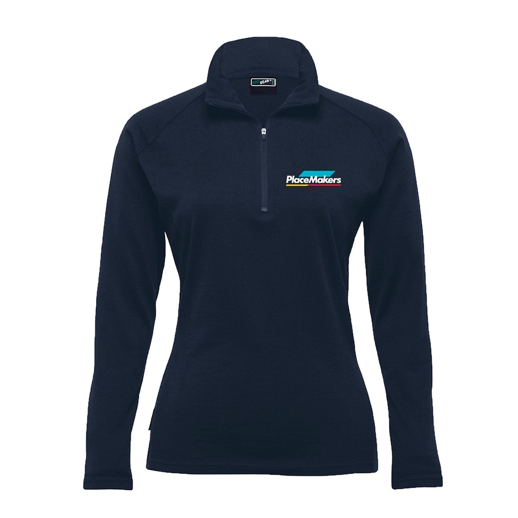 PlaceMakers Ladies Zip Merino Pullover*
