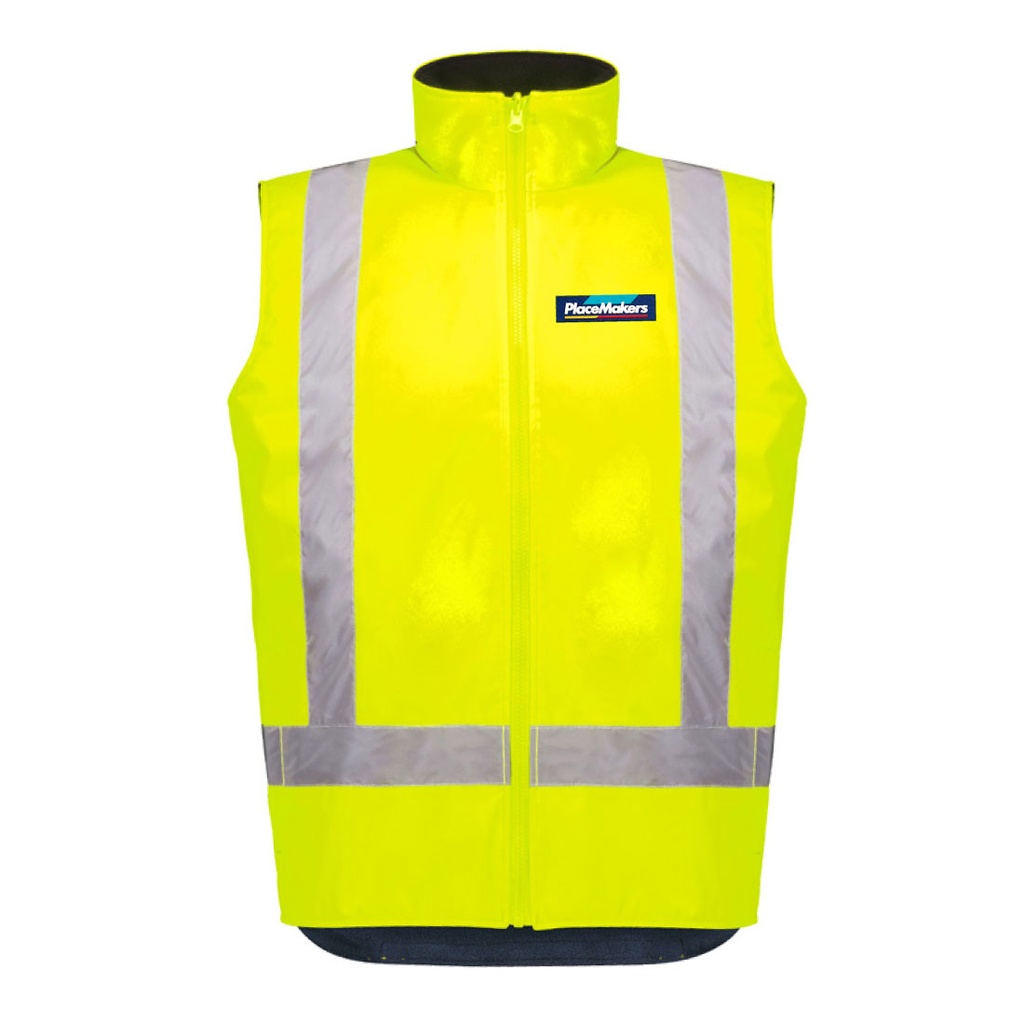 PlaceMakers Hi Vis Fleece Lined Waterproof Vest