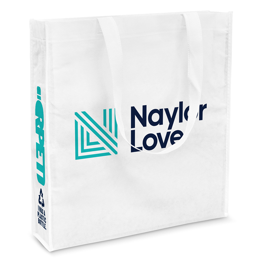 NL RPET Tote Bags - White- Size 2 (37x40x9.5cm)