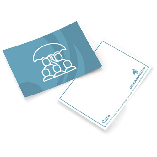 Oceana Gold Values Postcard - Care