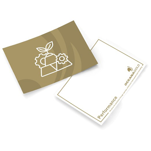 Oceana Gold Values Postcard - Performance