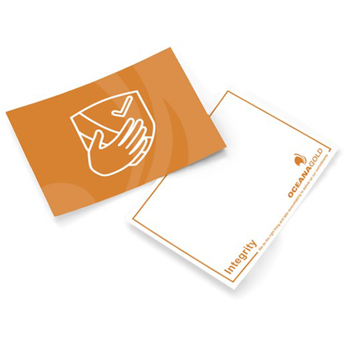 Oceana Gold Values Postcard - Integrity