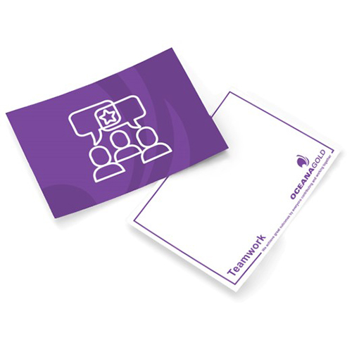 Oceana Gold Values Postcard - Teamwork