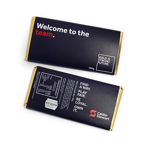 [CSLKCB020-D-0000] Calder Stewart Welcome to the Team Chocolate Bar