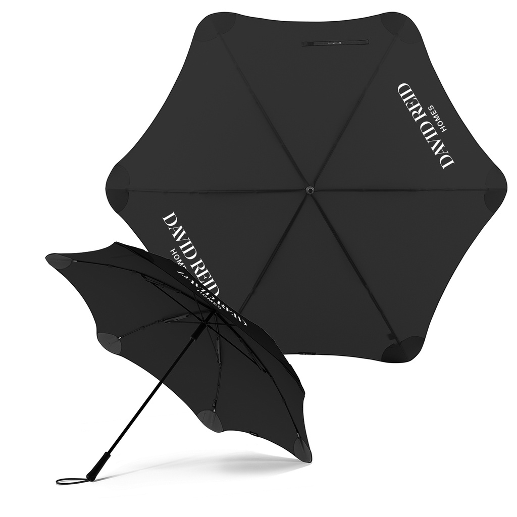 David Reid Blunt Executive Umbrella - Black - -             