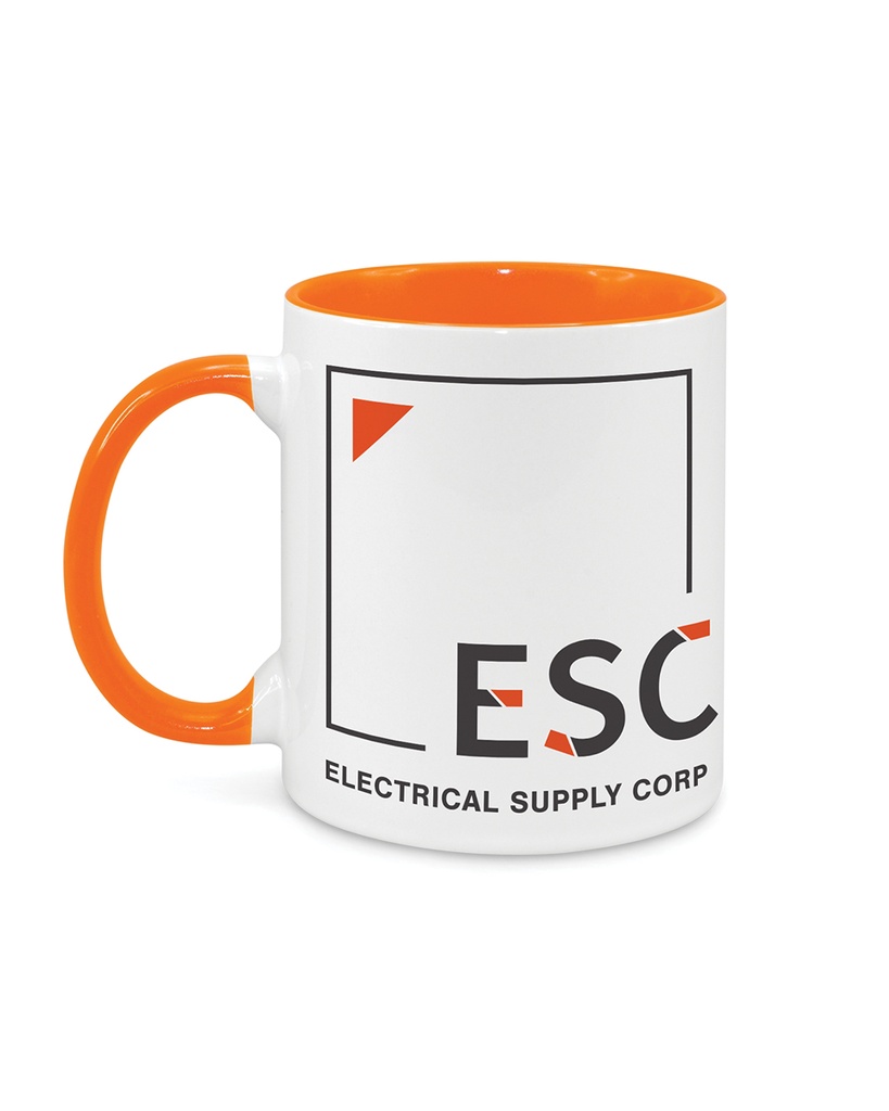 ESC Coffee Mug - Orange/White - -                           