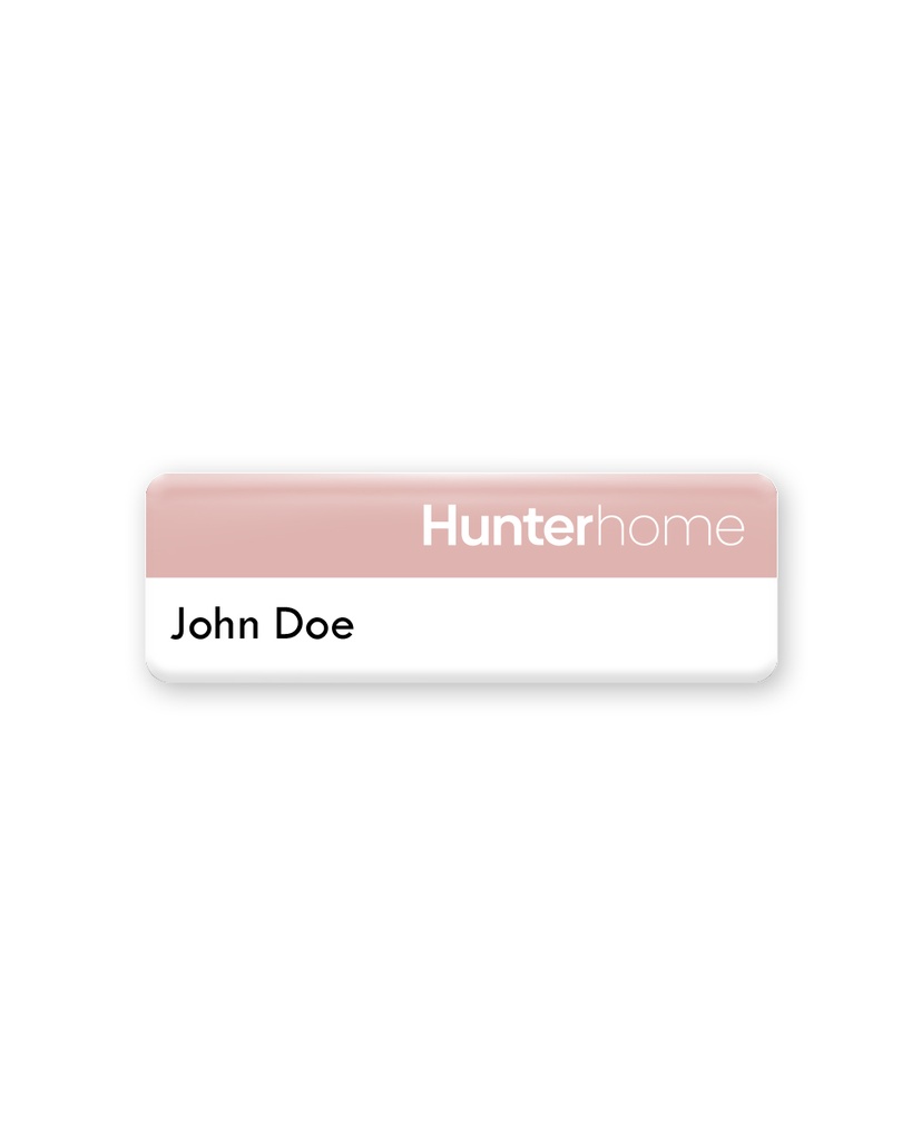 HunterHome Name Badges- Pink - Magnet - -                   