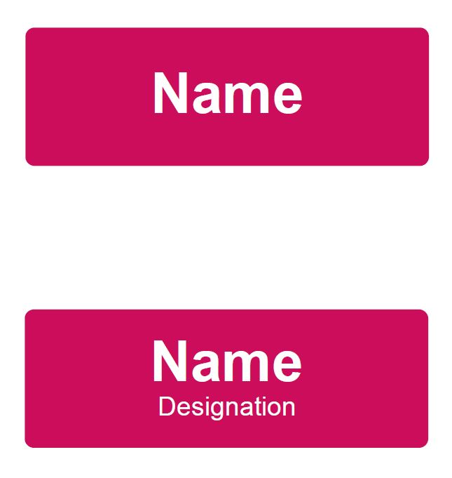 Nicholson Name Badges - -                                   