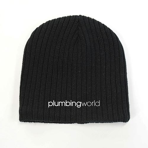 Plumbing World Cable Knit Beanie - Black